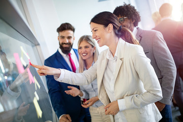 Group of business people in the meeting room.