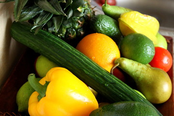 Fototapeta na wymiar Organic fitnes vegetables