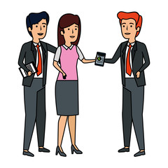 elegant business people avatars characters