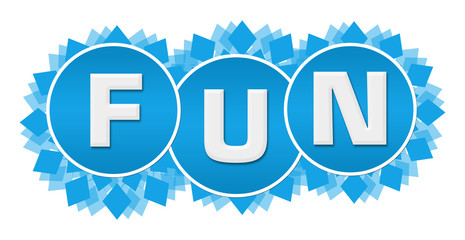 Fun Blue Circular Floral Circles 