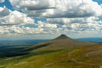 Fototapeta premium Summer view over the northern Swedish mountains