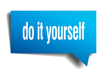 do it yourself blue 3d speech bubble