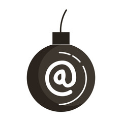 bomb explosive with arroba symbol