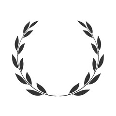 Laurel wreath isolated. Vector icon.