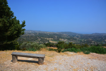 Ausblick vom Berg Profitis Ilias auf der Ferieninsel Rhodos / Griechenland © Kellmann-Art