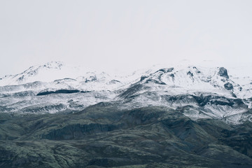 Beautiful winter landscape in Vatnajokull National Park
