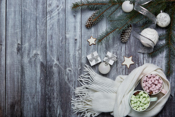 New Year and Christmas background