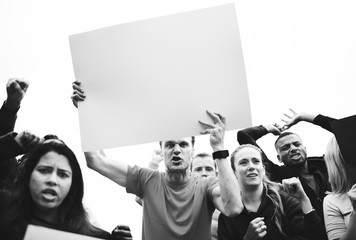 Group of angry activists is protesting