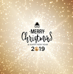 Christmas golden shiny background