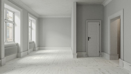 Leere verschachtelte Wohnung