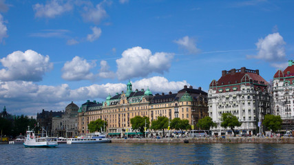 Waterfront Harbor Cityscape in Stockholm, Sweden
