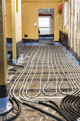 Underfloor heating pipes