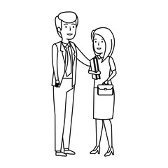 business couple avatars characters