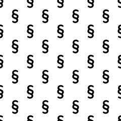 Section signs seamless pattern. Vector paragraph marks background. Legal code or law theme.