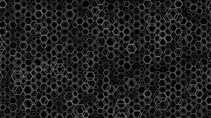 Abstract background pattern with a variety of hexagons.