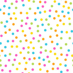 Colorful seamless pattern. Happy, funny and infantile theme. Abstract vector background.