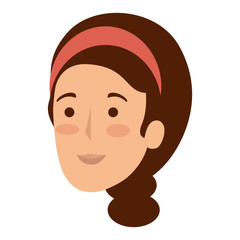 beautiful woman head avatar character