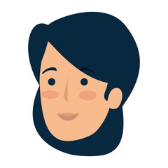 beautiful woman head avatar character