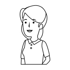 beautiful and young woman character