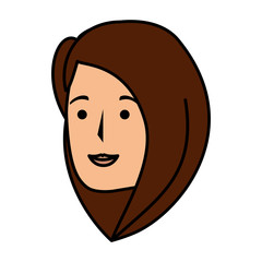 beautiful woman head avatar character