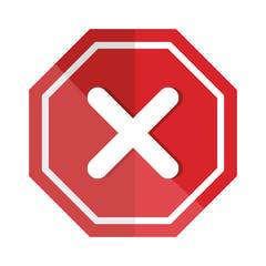 Obraz premium signal with denied mark icon