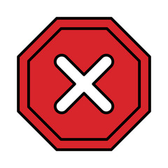 Obraz premium signal with denied mark icon