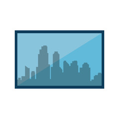 Obraz premium window with cityscape view