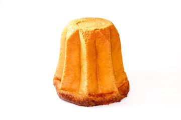 Pandoro, Christmas cake isolated on white, clipping path included
