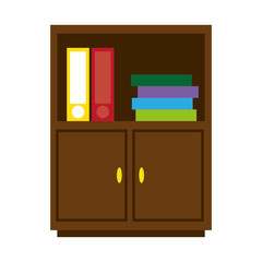 bookscase library isolated icon