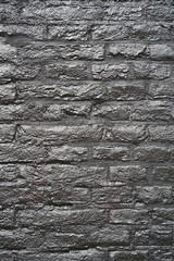 Old black brick wall for background or texture. Old black brick wall texture background