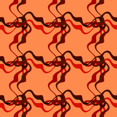 Seamless pattern background of multicolored lines with scribbler.