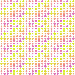 Seamless abstract pattern background with a variety of colored circles.