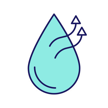 recommend clip art: Air humidification conditioner function color icon