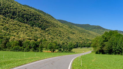 Stura di Demonte valley at summer