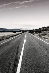 Naklejka premium Stright asphalt road in Spain