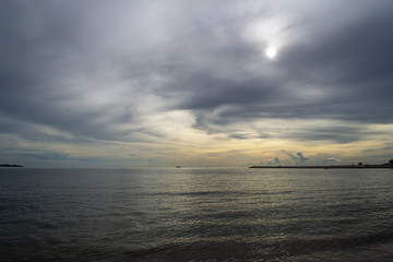 sunset over the sea
