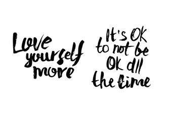 Vector quote. It's Ok to not be ok all the time. 