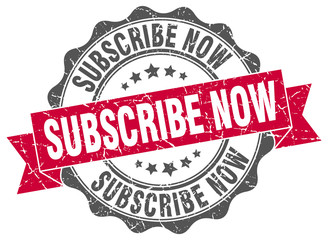 subscribe now stamp. sign. seal