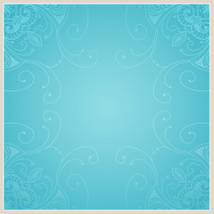 Fototapeta na wymiar Abstract background with geometric ornamental frame. Floral frame design can be used for wedding cards and invitations, web site design, printing and other cases.