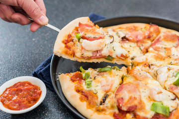 Shooting Fast Food Pizza at Low Angle