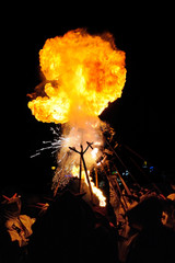 Catalan fireworks explosion correfoc