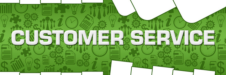 Customer Service Business Texture Green Horizontal 