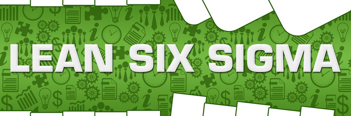 Lean Six Sigma Business Texture Green Horizontal 