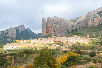 beautiful countryside town at huesca, Spain