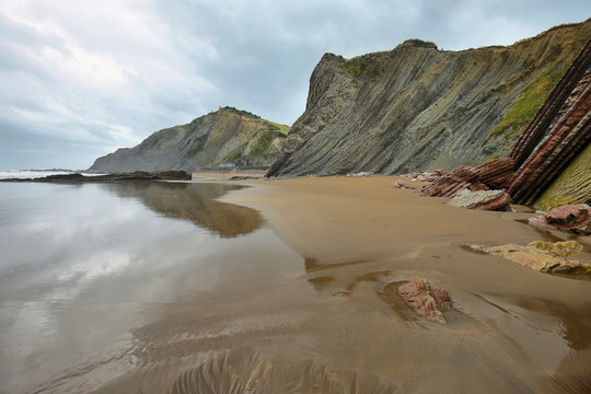 Flysch Coast in Zumaia, Basque country, Spain