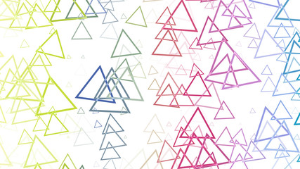 Abstract background with various multicolored triangles. Big and small.