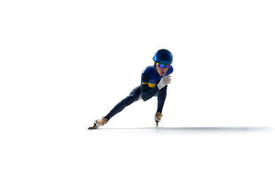 Obraz premium short track speed skating isolated