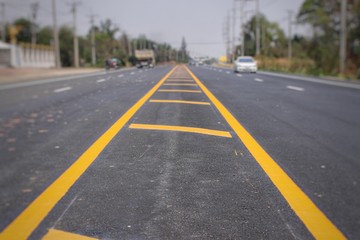 Road in Thailand, photo blur