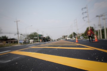 Road in Thailand, photo blur