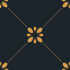 abstract floral seamless pattern with flowers, netting and leaves